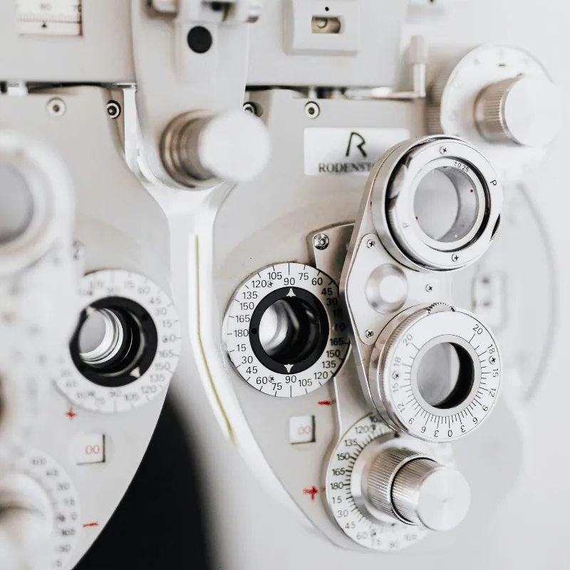 Glasses in eye clinic